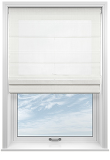Salerno Voile, Coastal White - Twist&Fit Roman Blind